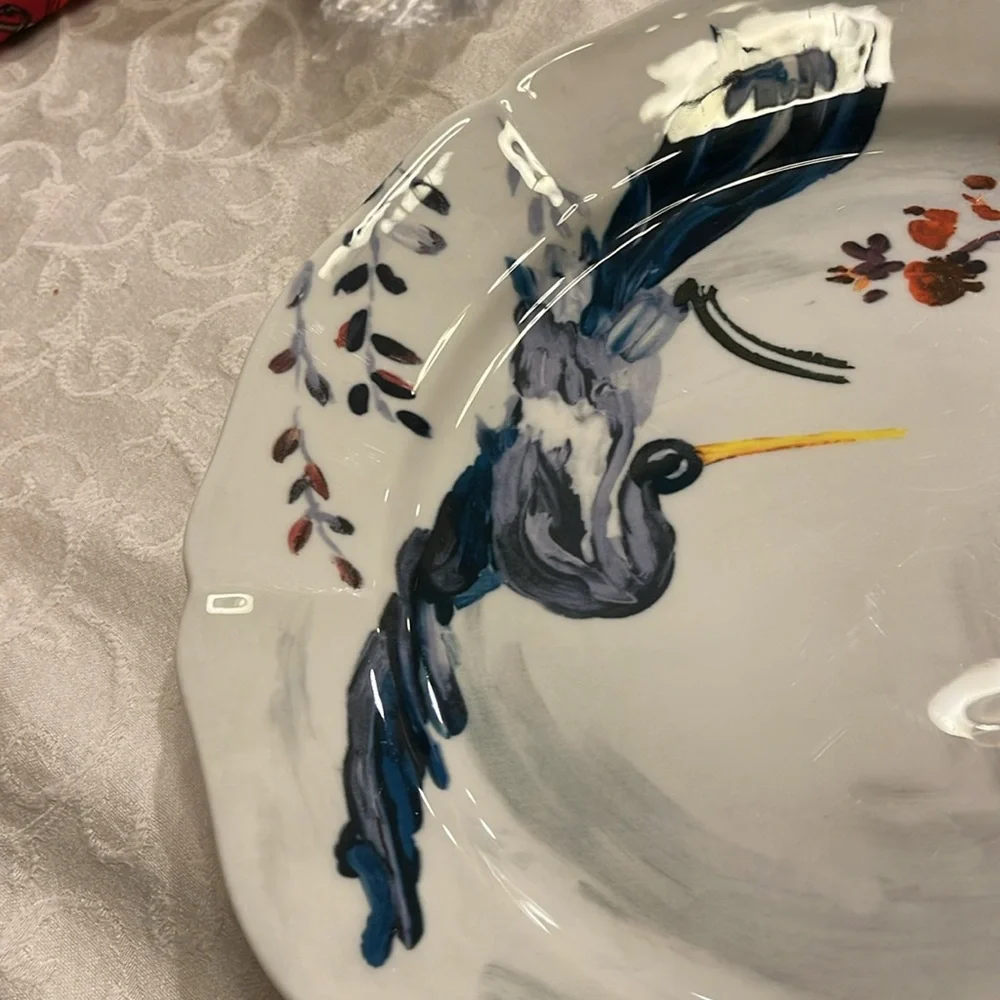 Anthropologie  Plate with Birds Design